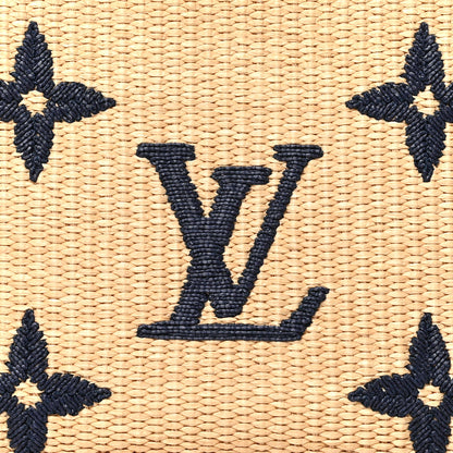 Louis Vuitton Raffia Calfskin Monogram Giant Toiletry Pouch 26 Blue 9 of 9