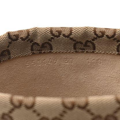 Gucci Monogram Lisa Mid Heel Boots 37 Beige Ebony 8 of 8