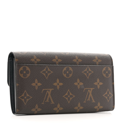 Louis Vuitton Monogram Flower Lock Long Wallet Black 3 of 10