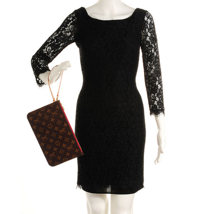 Louis Vuitton Monogram Neverfull MM GM Pochette Fuchsia 2 of 8