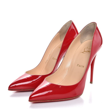 Christian Louboutin Patent Pigalle Follies 100 Pumps 40 Red 3 of 8