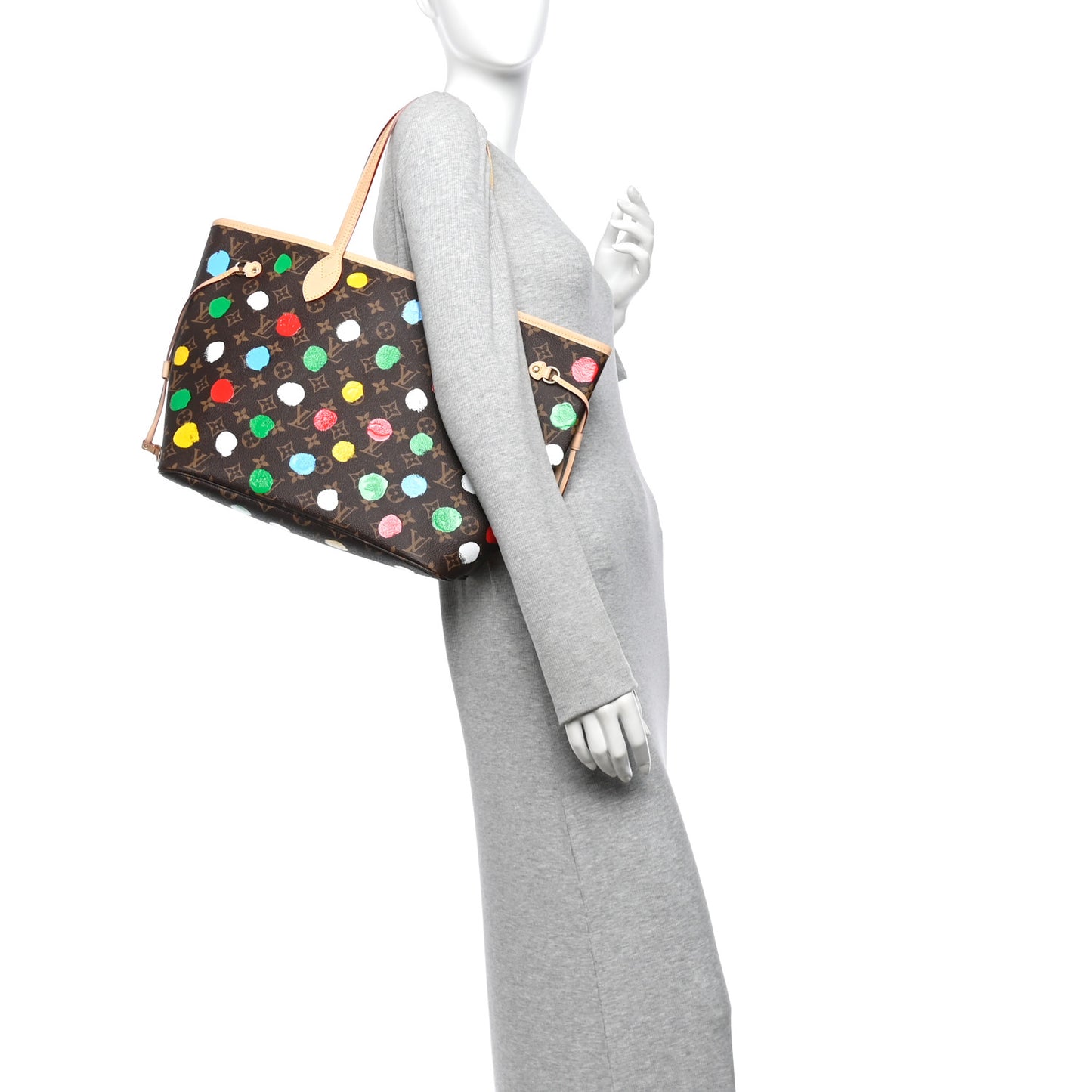 LV X YK Monogram Dots Neverfull MM
