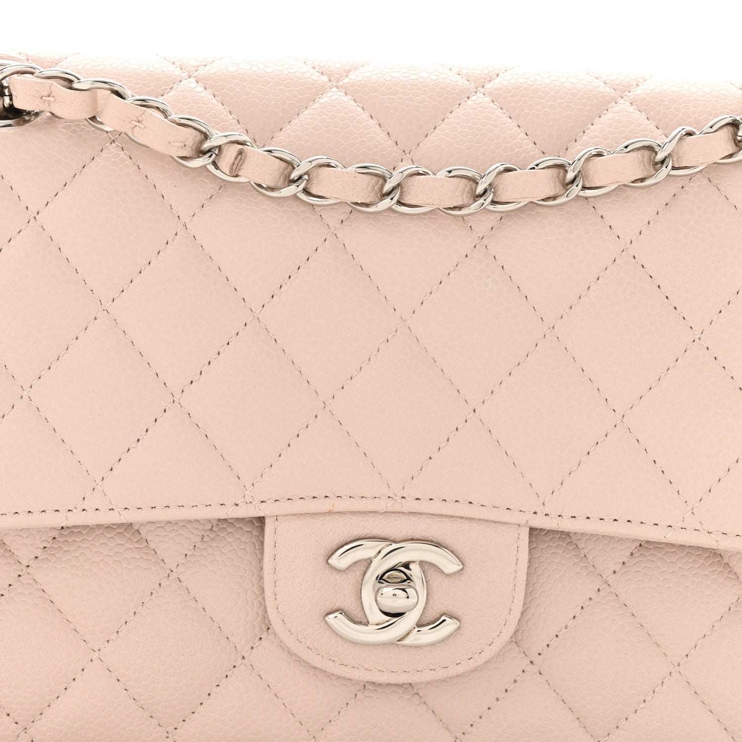 Chanel Caviar Quilted Medium Double Flap Light Pink 8 of 11