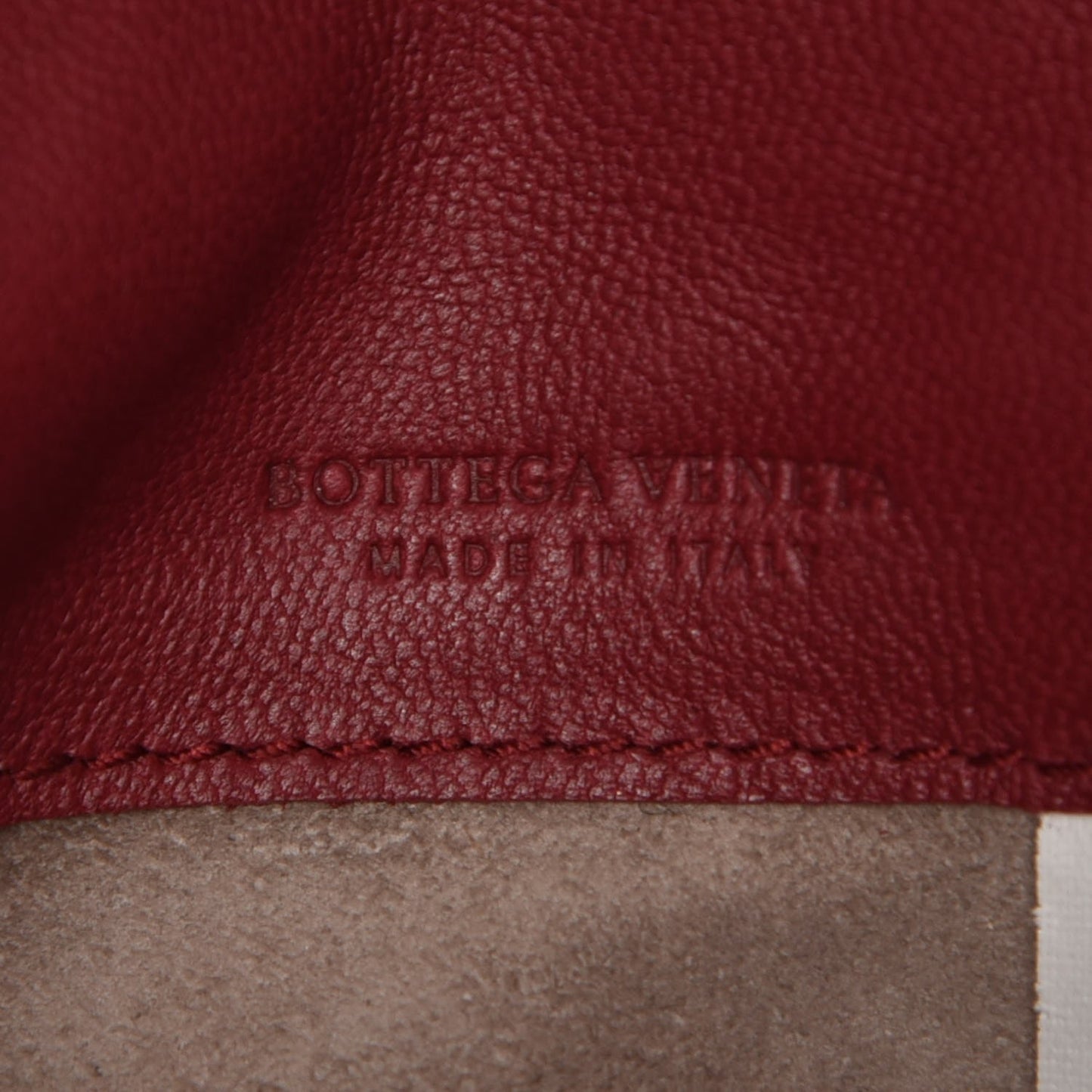 Nappa Intrecciato Small Pouch Red