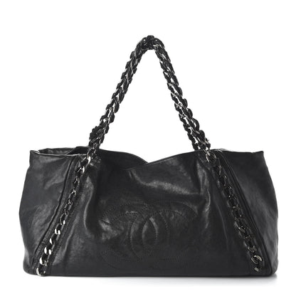 Chanel Glazed Caviar East West Modern Chain Tote Black 1 of 11