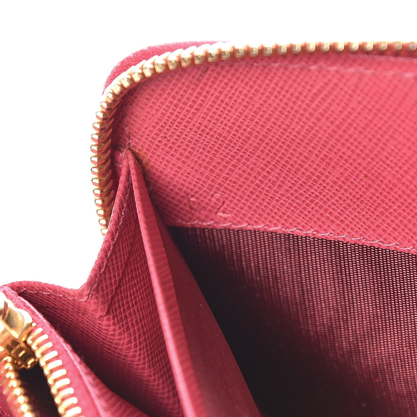 Saffiano Fiocco Bow Zip Around Wallet Peonia