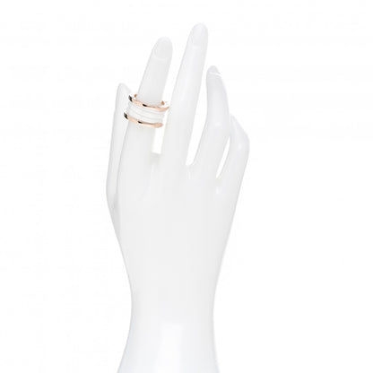 Bulgari 18K Rose Gold White Ceramic B.Zero1 Four-Band Ring 53 6.25 2 of 5