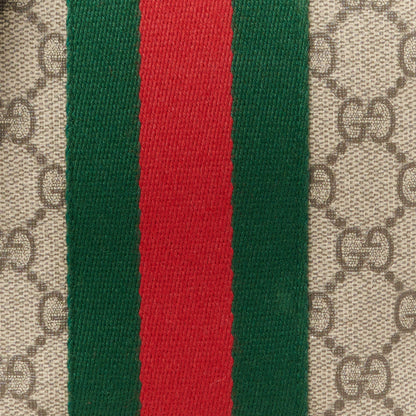 Gucci GG Supreme Monogram Web Messenger Bag Black 10 of 12