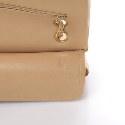 Chanel Lambskin Quilted Medium Double Flap Beige 14 of 16