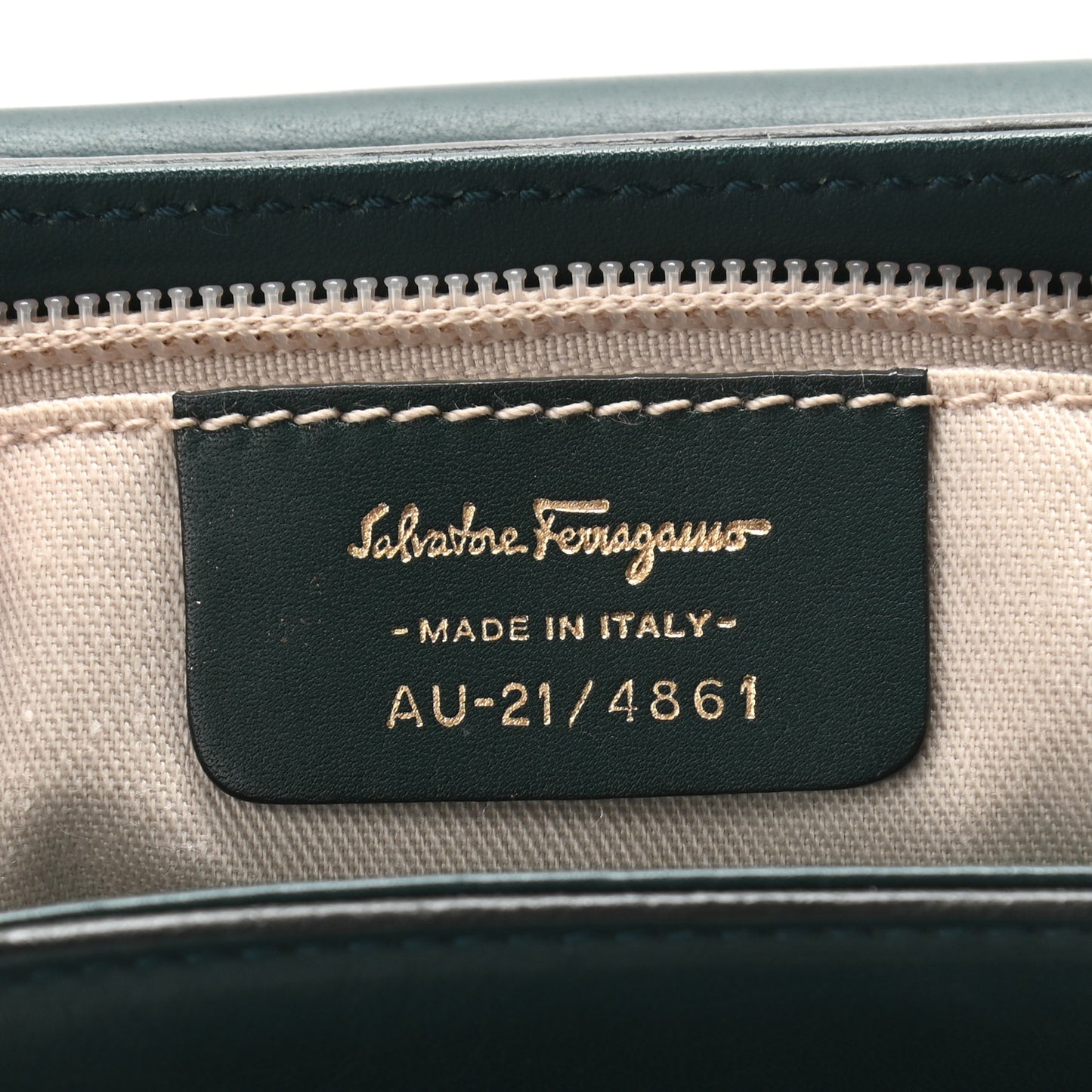 Calfskin Small Fanisa Gancini Hobo Green