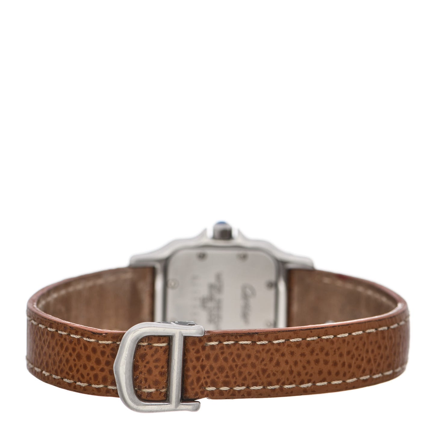 Stainless Steel 18K Yellow Gold Calfskin 24mm Santos de Cartier Galbee Quartz Watch