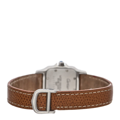 Cartier Stainless Steel 18K Yellow Gold Calfskin 24mm Santos de Cartier Galbee Quartz Watch 3 of 7