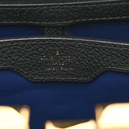 Louis Vuitton Taurillon Flower Capucines PM Black Blue 6 of 13