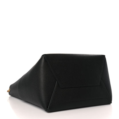 Celine Soft Grained Calfskin Sangle Bucket Bag Black 3 of 8