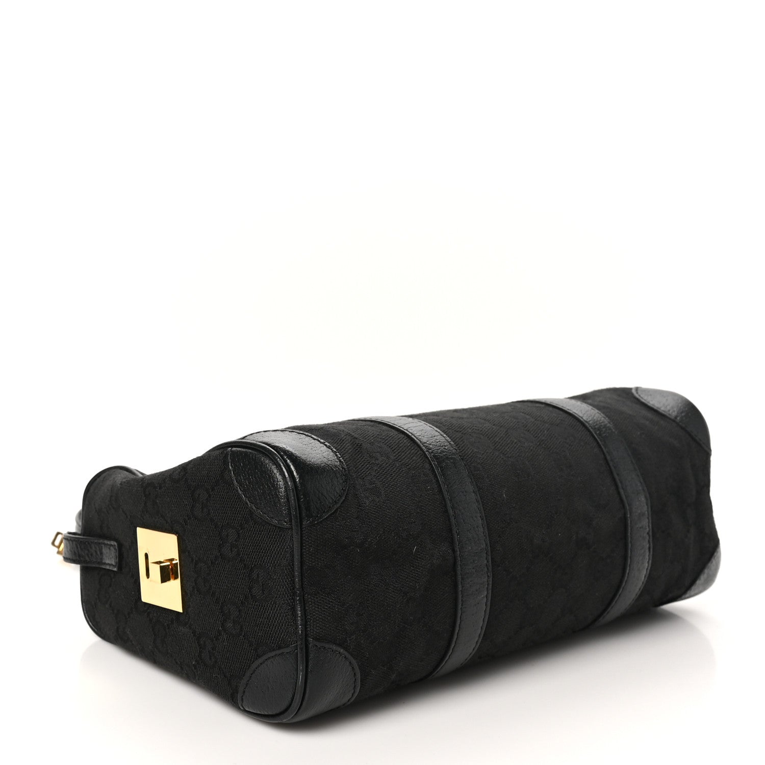Gucci Monogram Boston Bag Black 4 of 10