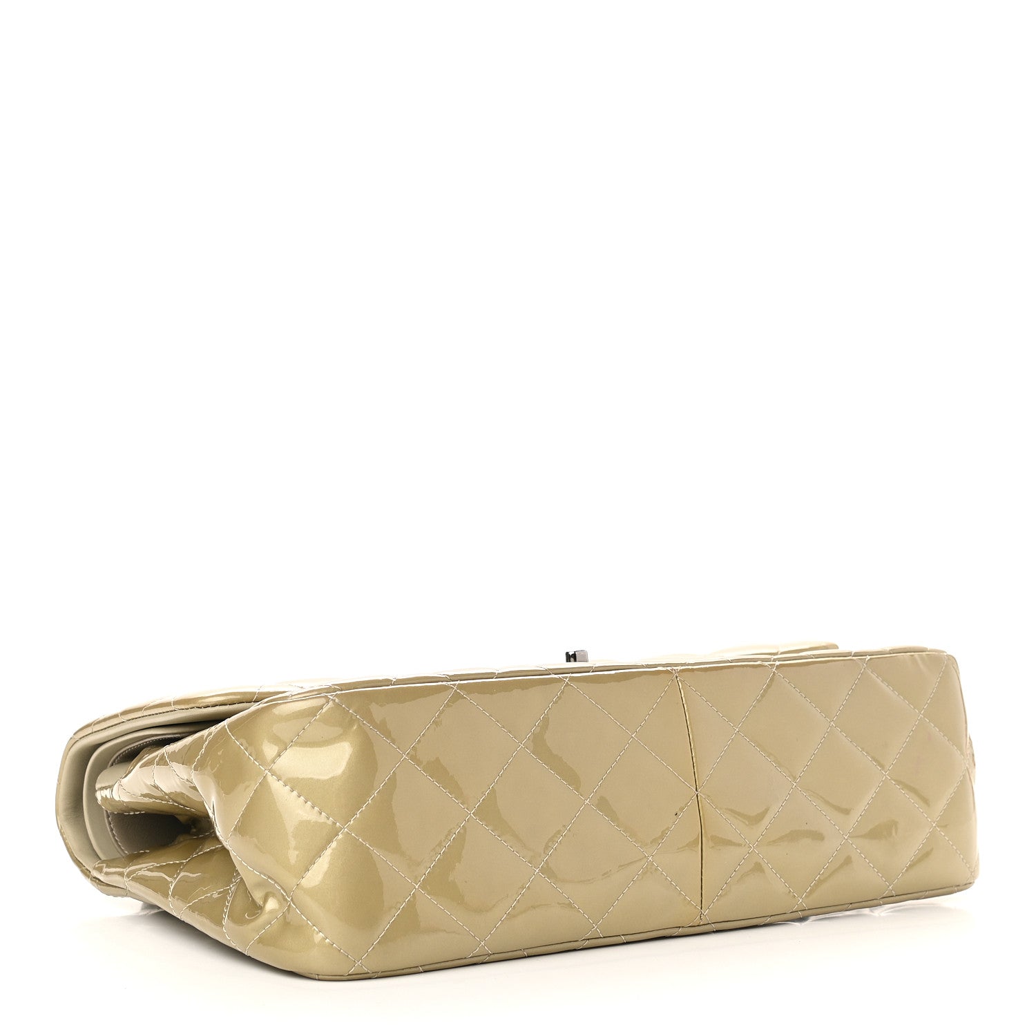 Chanel Patent Calfskin Quilted Jumbo Double Flap Gold 3 of 10