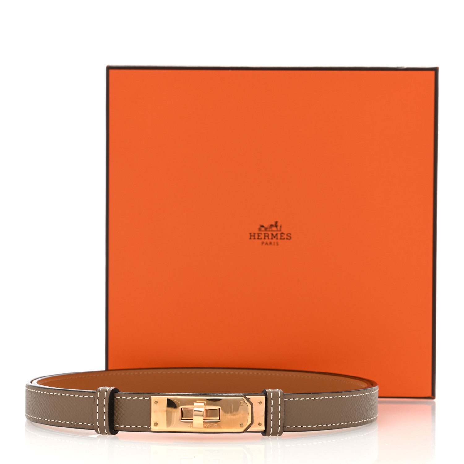 Hermes Epsom Kelly Belt Etoupe 4 of 4