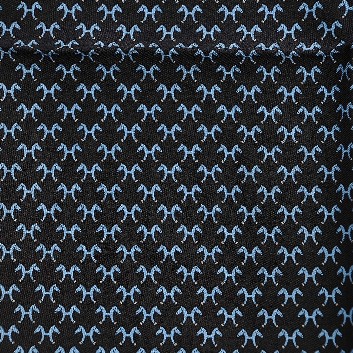 Silk Indian Horse Pocket Square Anthracite Ciel Gris