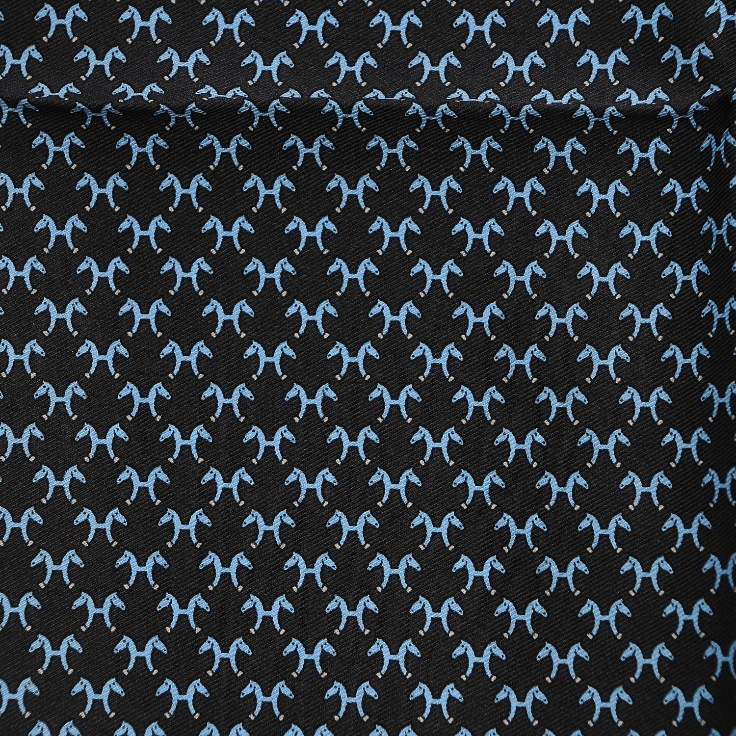 Hermes Silk Indian Horse Pocket Square Anthracite Ciel Gris 4 of 5