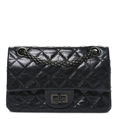 Chanel Aged Calfskin Quilted 2.55 Reissue Mini Flap So Black So Black 1 of 11