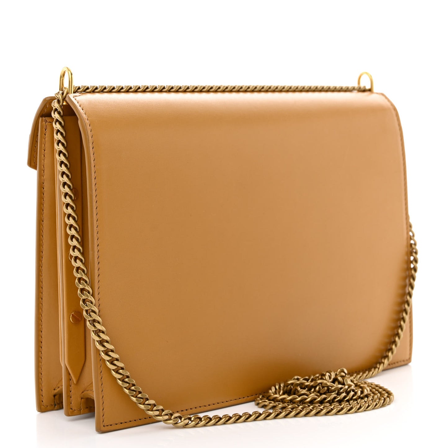Smooth Calfskin Monogram Cassandra Clasp Bag Cappuccino