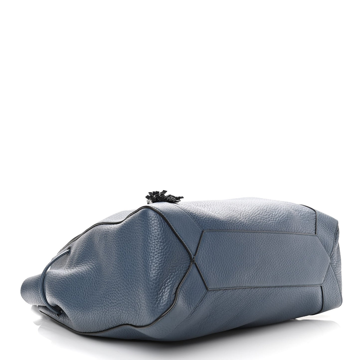Heavy Grain Calfskin Small Millie Pale Navy