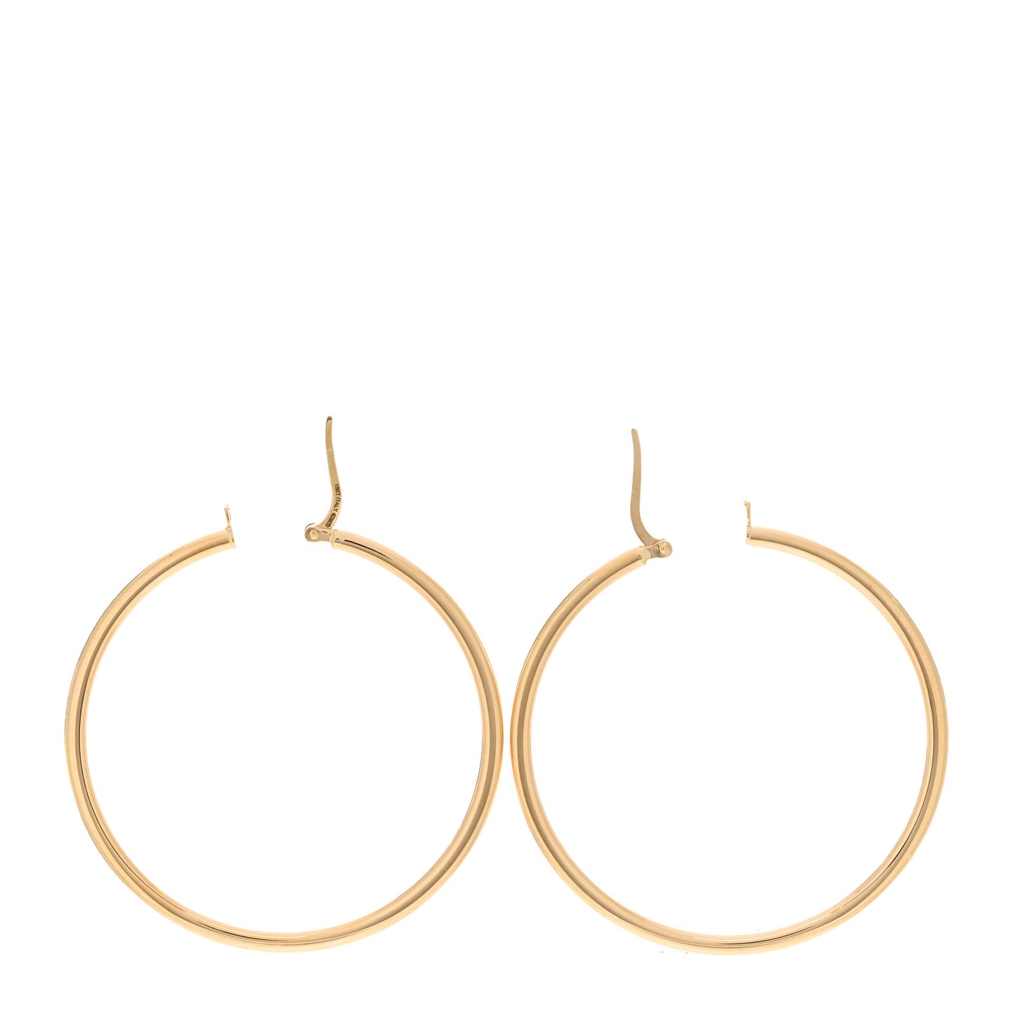 18K Yellow Gold 45mm Hoop Earrings