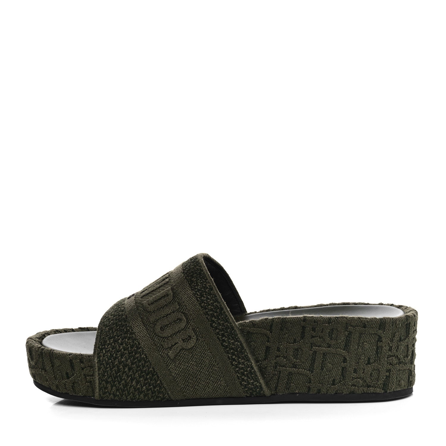Christian Dior Oblique Denim D-Way Platform Sandal 37 Kaki 1 of 6