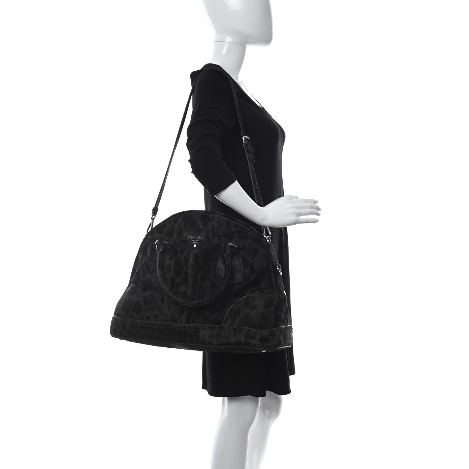 Prada Cavallino Leopard Print Bauletto Mimetico 2 of 11