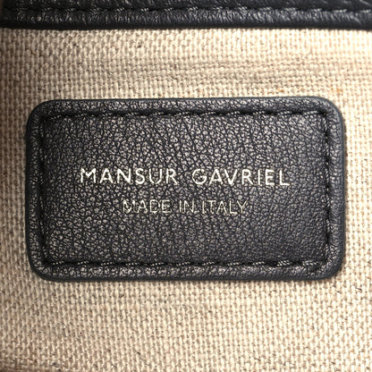 Mansur Gavriel Pebbled Calfskin Zip Bucket Bag Aglio 6 of 9