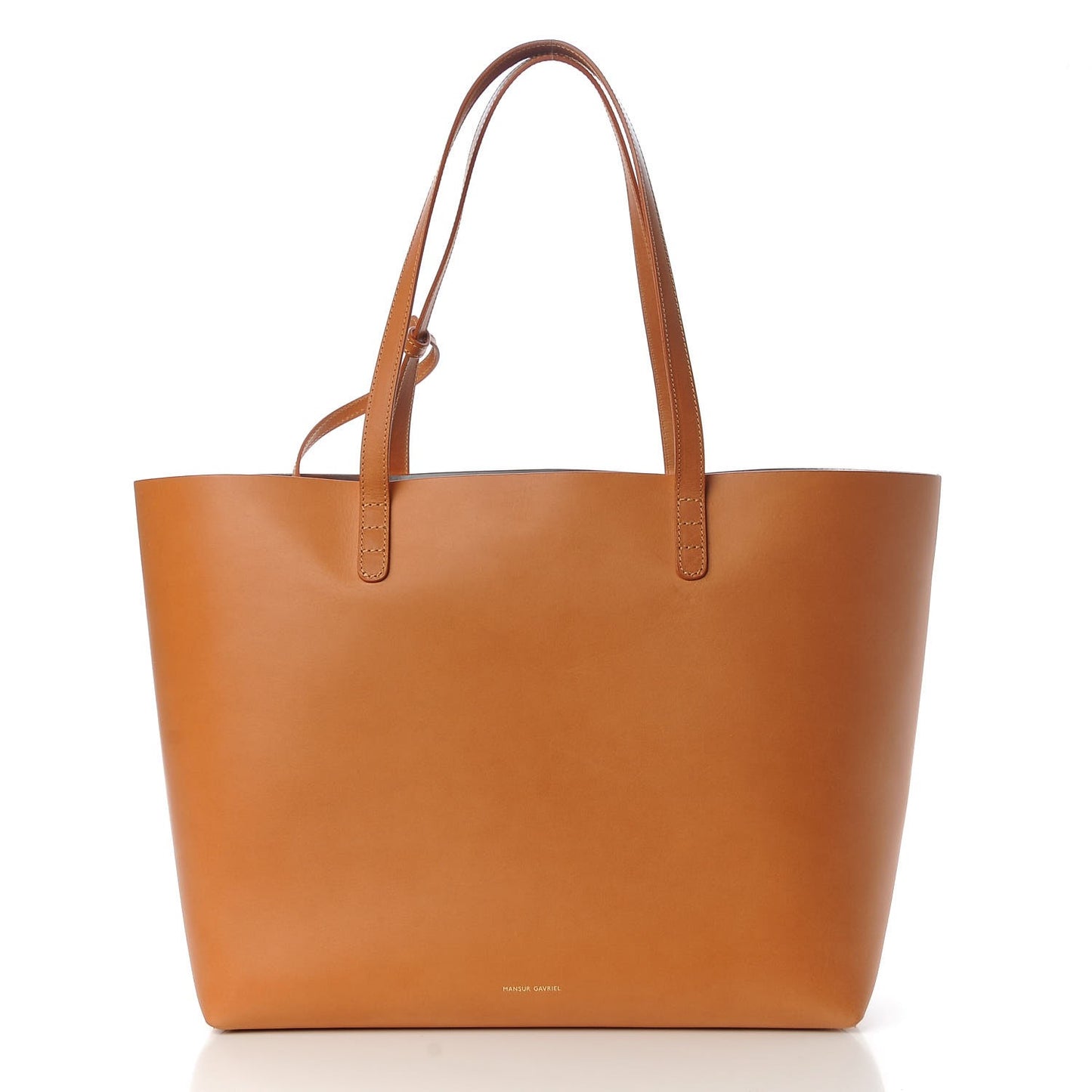 Vegetable Tanned Calfskin Small Shopping Bag Camello Rosa