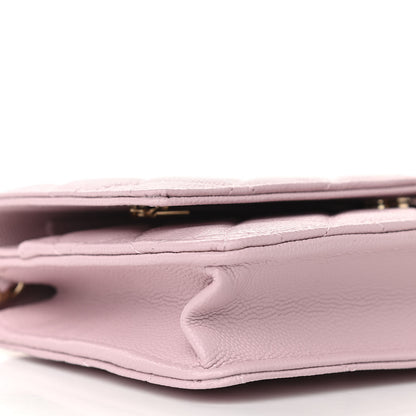Chanel Caviar Quilted Wallet On Chain WOC Light Pink 10 of 12