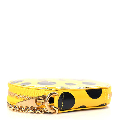 Louis Vuitton Vernis Kusama Infinity Dots Chapeau Coin Purse Yellow 4 of 8