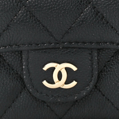 Chanel Caviar Quilted Double Flap Wallet Black 11 of 15