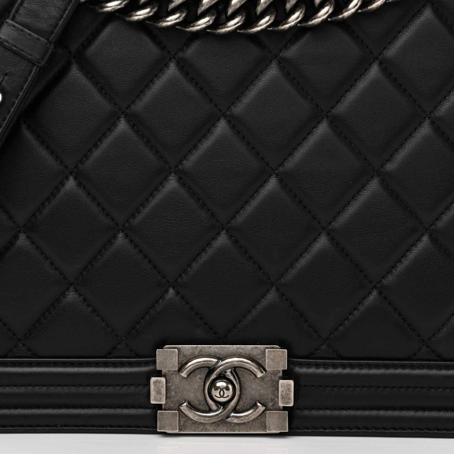 Chanel Calfskin Quilted Large Boy Flap Black 8 of 13