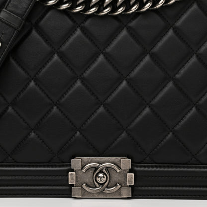 Chanel Calfskin Quilted Large Boy Flap Black 8 of 13