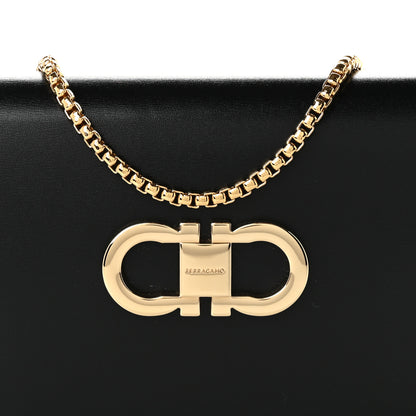 Salvatore Ferragamo Calfskin Mini Double Gancio Bag Black 7 of 9