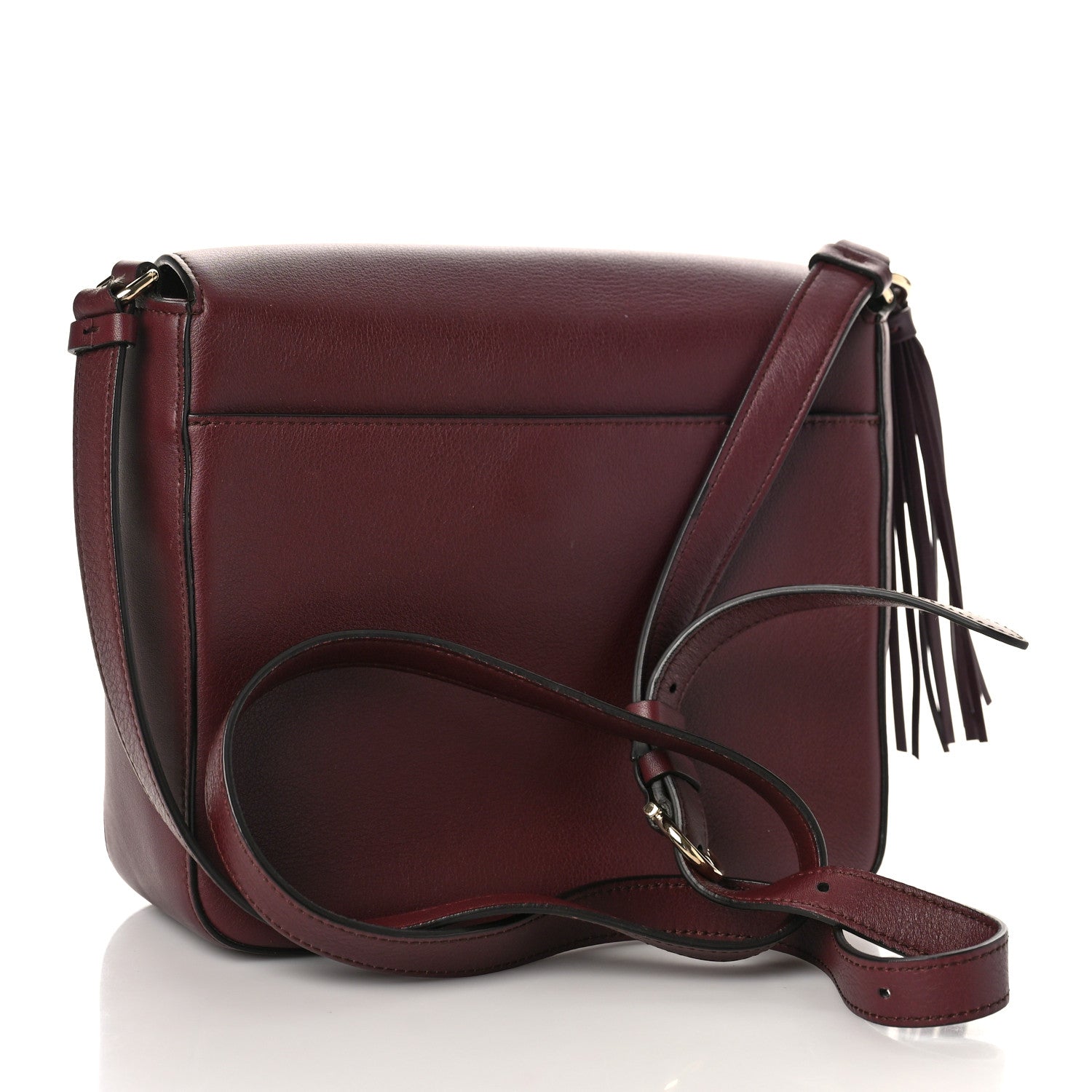 Salvatore Ferragamo Calfskin Gancini Lock Flap Crossbody Burgundy 3 of 8