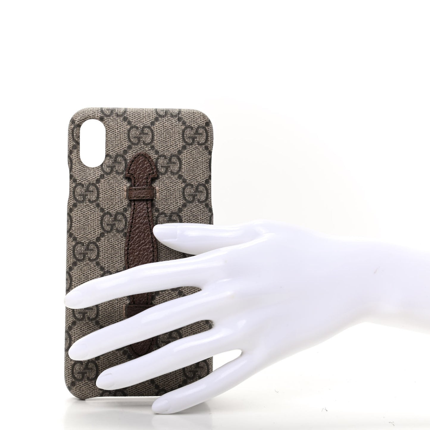 GG Supreme Monogram Top Handle iPhone XS Max Case Beige