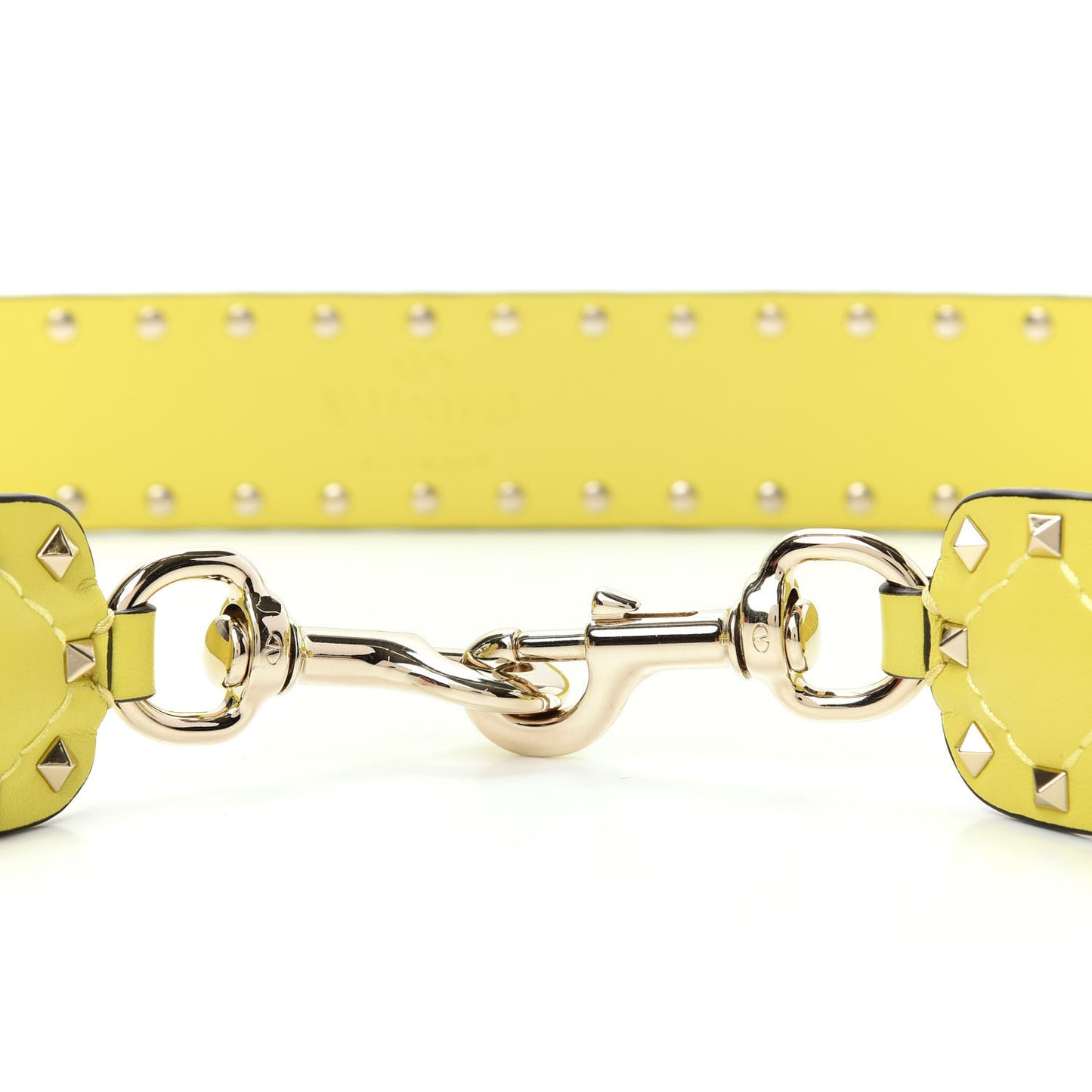 Nappa Rockstud Spike Shoulder Strap Acid Yellow