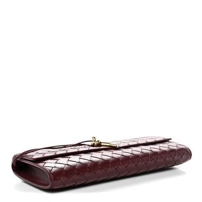 Bottega Veneta Nappa Intrecciato Long Andiamo Top Handle Clutch Barolo 4 of 7