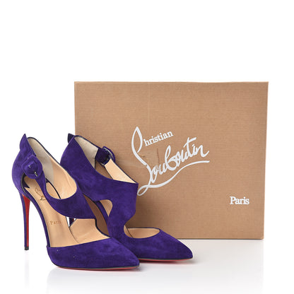 Christian Louboutin Veau Velours Sharpeta 120 Asymmetric Pumps 40 Etincelle 8 of 8