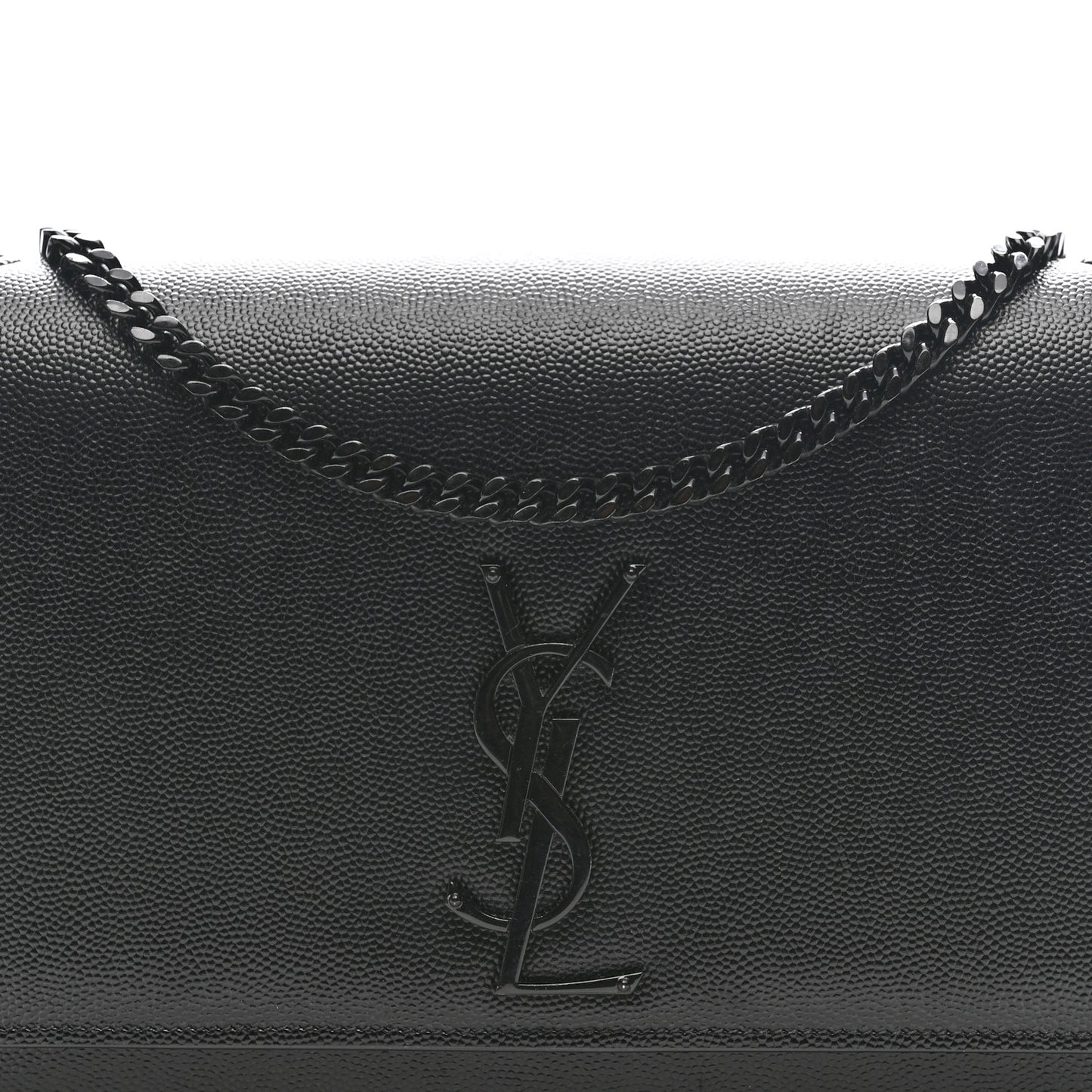 Grain De Poudre Medium Classic Monogram Monochrome Kate Satchel Black