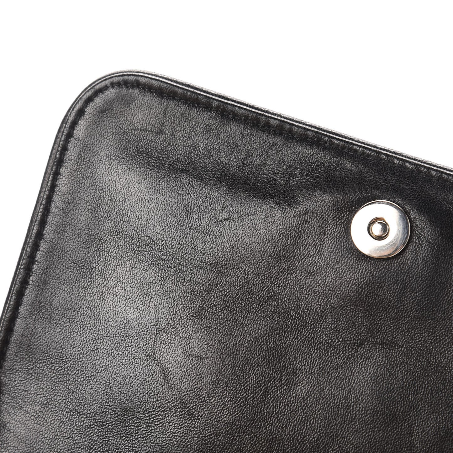 Nappa Grommet Club Shoulder Bag Black