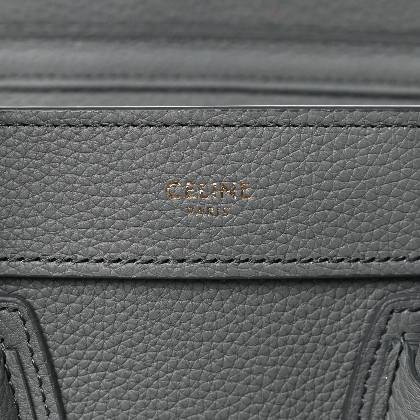 Drummed Calfskin Nano Luggage Kohl