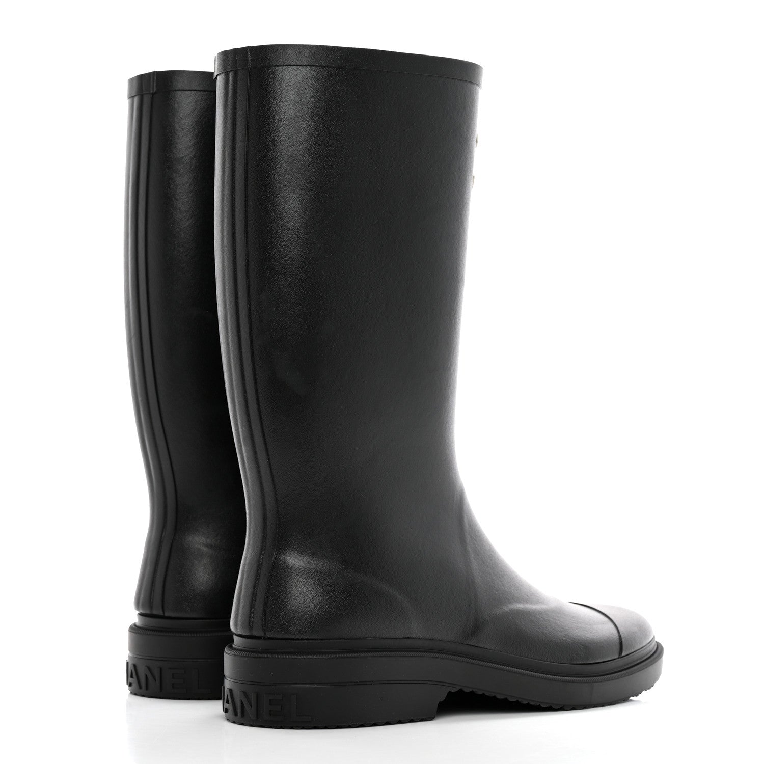 Chanel Caoutchouk CC High Boots 40 Black 4 of 15