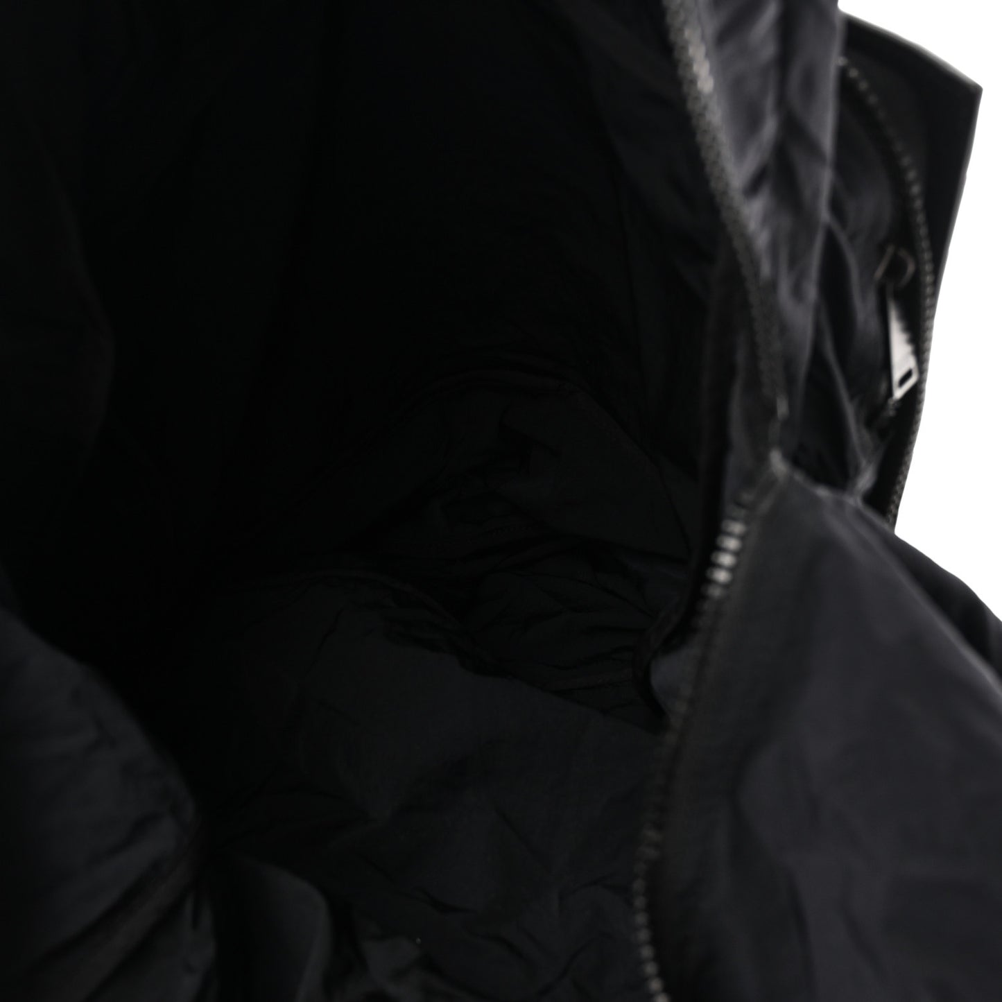 Nappa Nylon Intreccio Packable Backpack Black