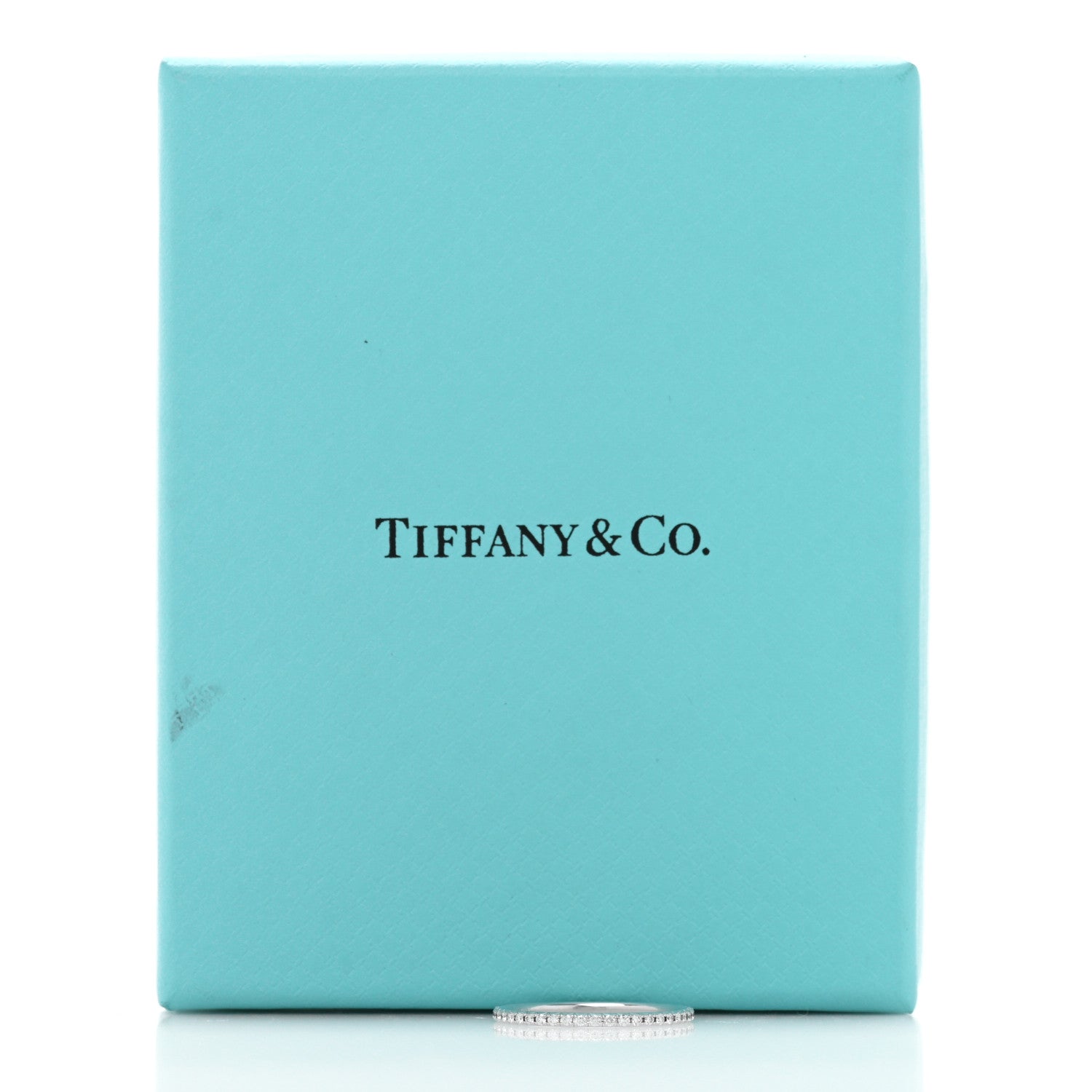 Tiffany 18K White Gold Diamond Metro Full Eternity Band Ring 54 7 5 of 5