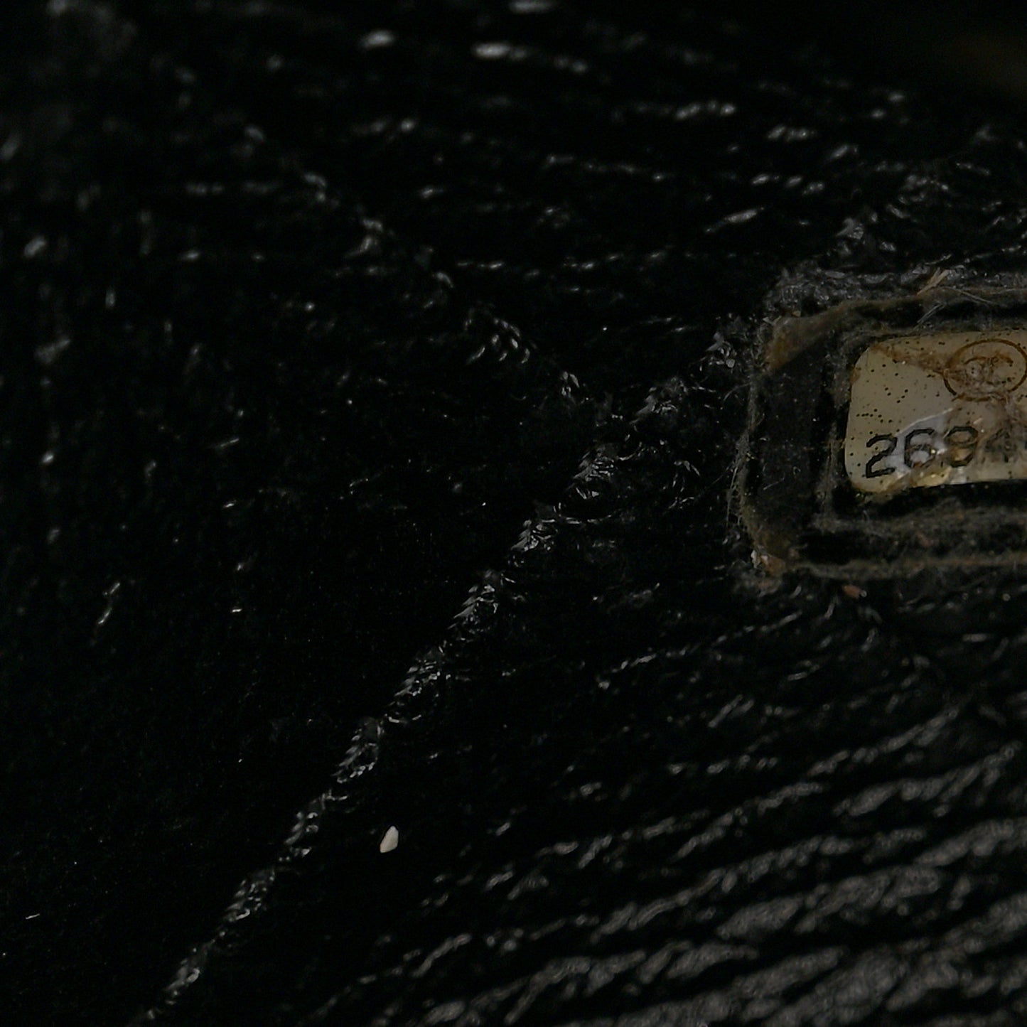 Caviar Stitched Large Lady Coco Shopping Tote Black