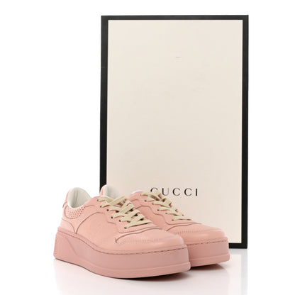 Gucci Calfskin GG Tennis Embossed Womens Platform 55mm Sneakers 36 Powder Pink 9 of 9